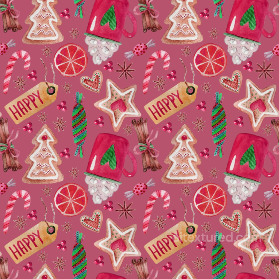 Christmas Digital Paper Texture Featuring Festive Watercolor Elements All Christmas Digital paper texture preview