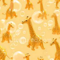 seamless Seamless 3D Inflated Vinyl Giraffe Toy PBR Texture in Yellow texture 8k free download PBR