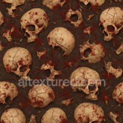 seamless Seamless 3d texture pbr 8k cracked bone and skull surface Halloween texture 8k free download PBR