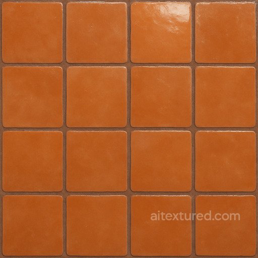 Shiny Terracotta Tile Seamless Texture seamless Ceramic-tile PBR texture