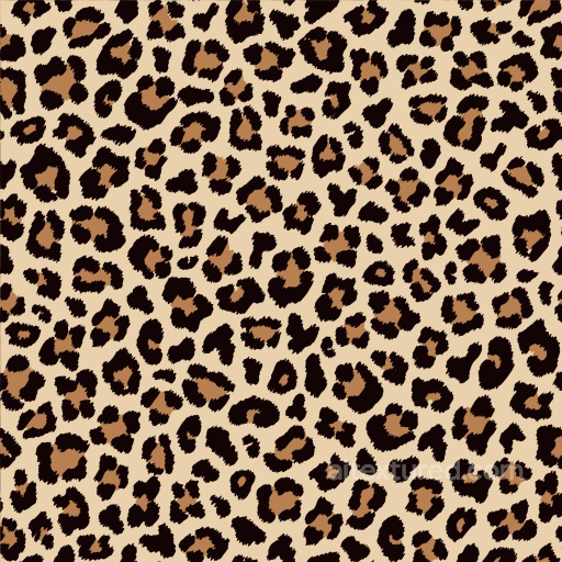 Stylized Leopard Print Fur Seamless Texture with Brown and Black Spots seamless Leopard Print PBR texture