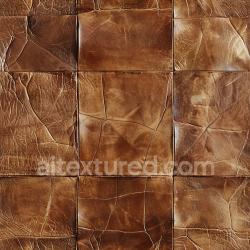 seamless Seamless 3D PBR Distressed Brown Leather Texture with Aged Cracks and Patina texture 8k free download PBR