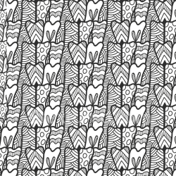 seamless Seamless Black and White Abstract Doodle 3D PBR Texture with Hand-drawn Pattern texture 8k free download PBR