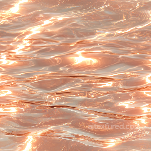 Warm Reflective Water Surface Seamless Texture with Soft Ripples seamless Water PBR texture
