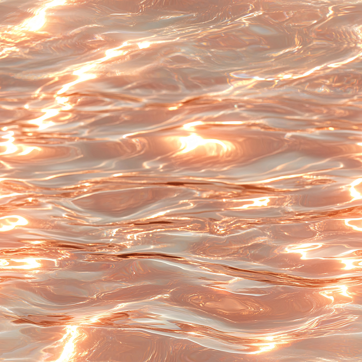Warm Reflective Water Surface with Soft Ripples seamless PBR texture preview