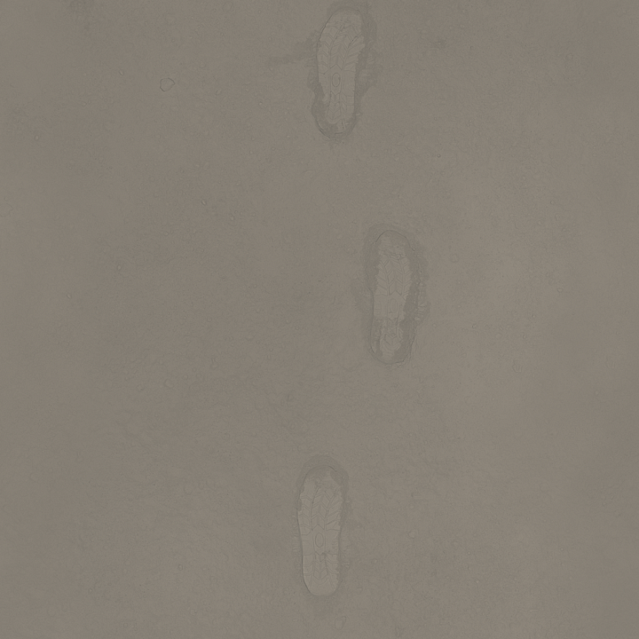 Regolith Dusted Footprints - Outdoor Sand Terrain Rough Dirt Course seamless PBR texture preview