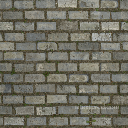 Bricks Moss Pavement - Floor Bricks Bricks Floor seamless Brick PBR texture