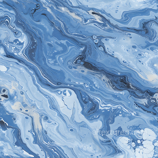 Blue Celeste Marble PBR Texture with Dynamic Fluid Veins seamless Marble PBR texture