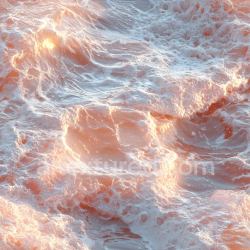 seamless Seamless 3D Water PBR Texture Featuring Foamy Ocean Waves with Warm Light Reflectance texture 8k free download PBR