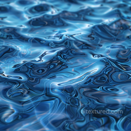 Water PBR Texture with Vibrant Stylized Liquid Waves and Glossy Surface Water texture preview