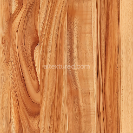 Seamless 3D Light Oak Wood Planks PBR Texture with Distinct Grain and Knots