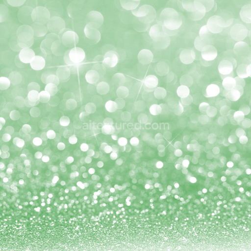 Seamless 3D PBR Texture Featuring Soft Green Glitter Bokeh Sparkles