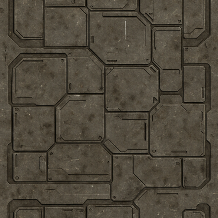 Dirty Futuristic Panel seamless PBR texture preview