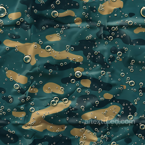Aquatic Camouflage PBR Texture with Bubble and Water Effects seamless Color Camouflage PBR texture