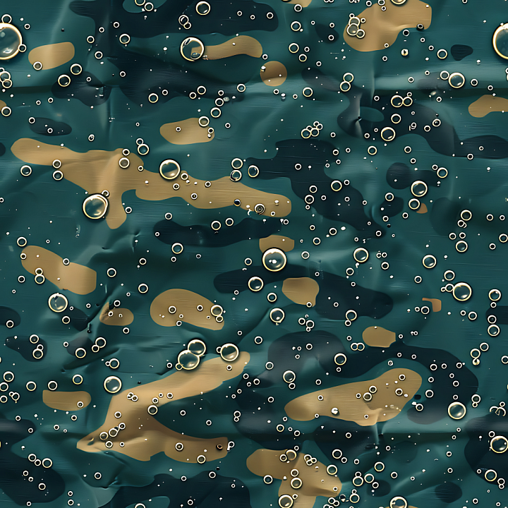 Aquatic Camouflage with Bubble and Water Effects seamless PBR texture preview