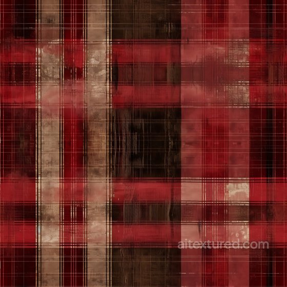 Distressed Red and Brown Plaid Fabric Seamless Texture Plaid texture preview