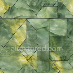 seamless Seamless 3D Green and Yellow Marble Tiles PBR Texture with Polished Stone Pattern texture 8k free download PBR