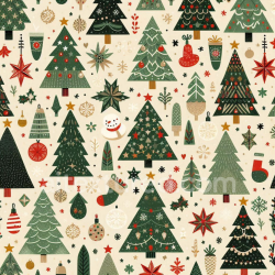 seamless Seamless 3D PBR Texture of Whimsical Christmas Tree Digital Paper Pattern texture 8k free download PBR