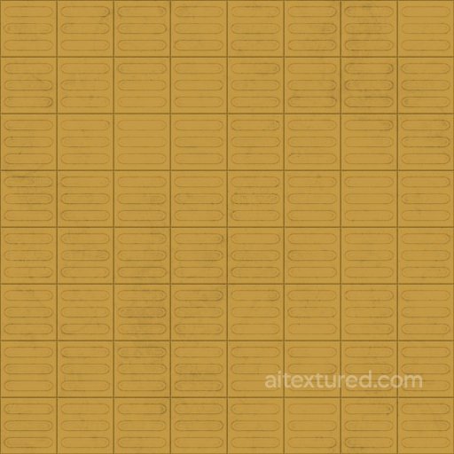 PVC Yellow Tactile Paving Tile Texture | Free PBR seamless Plastic PBR texture