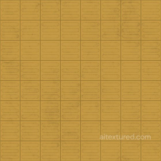 PVC Yellow Tactile Paving Tile Texture | Free PBR Plastic texture preview