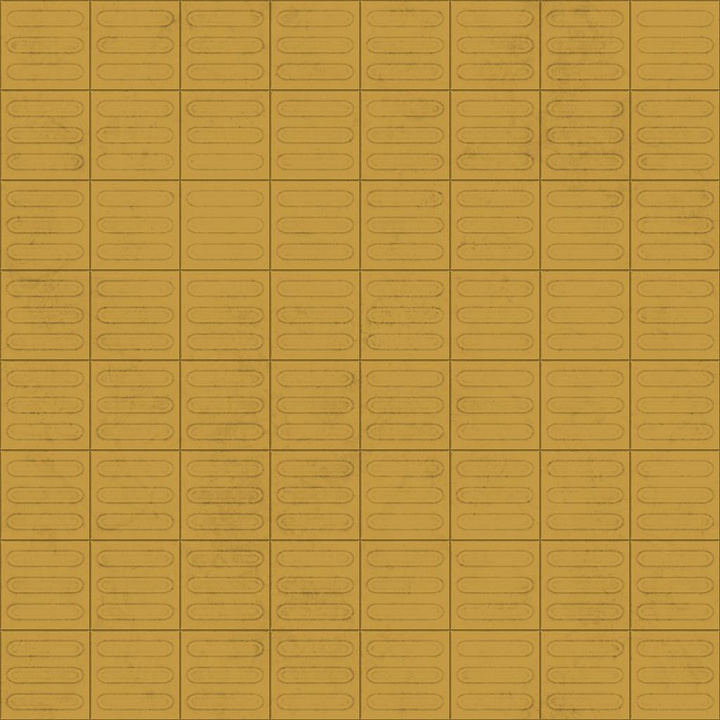 PVC Yellow Tactile Paving Tile Plastic seamless PBR texture preview