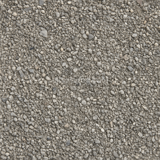Seamless 3d texture pbr 8K of gravel floor with natural stones and loose gravel mix