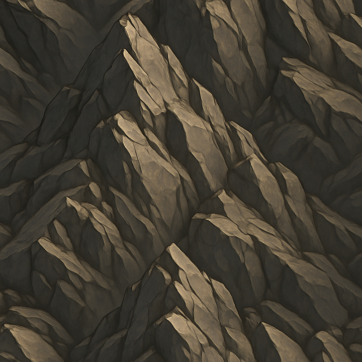 Stylized Mountain Rock seamless PBR texture preview
