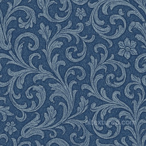 Ornate Denim Seamless Texture seamless Fabric PBR texture