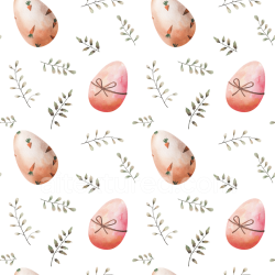 seamless Seamless 3D PBR texture of pastel watercolor Easter eggs and delicate branches texture 8k free download PBR