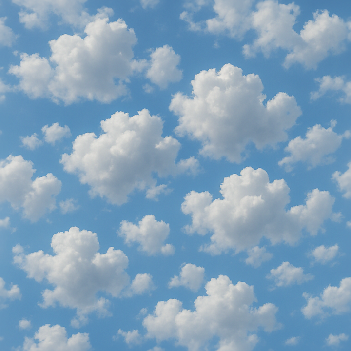 Backlit Altocumulus Billowy Cloud Clusters seamless PBR texture preview
