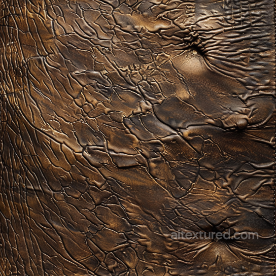 Aged Cracked Brown Leather Texture with Deep Wrinkles Leather texture preview