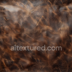 seamless Seamless 3D PBR Texture of Distressed Brown Leather with Deep Wrinkles and Weathered Finish texture 8k free download PBR