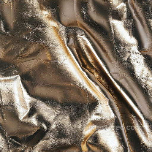 Metallic Gold Leather PBR Texture Featuring Subtle Wrinkles and Fine Grain seamless Leather PBR texture