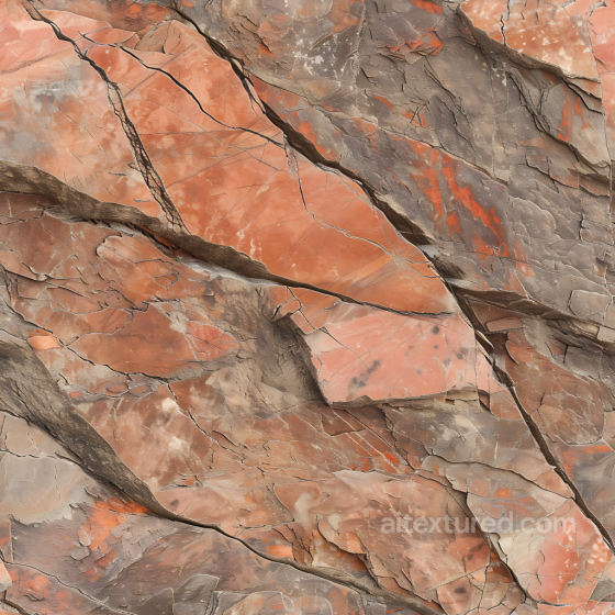 Textured Stone Rock Surface with Reddish Cracks and Layers Stone texture preview