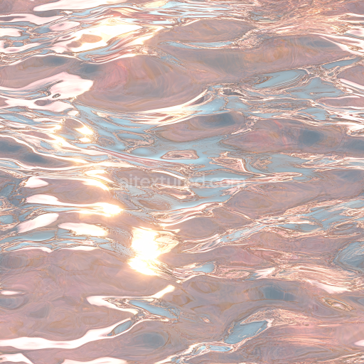 Seamless 3D PBR Texture of Reflective Liquid Water Surface with Soft Highlights
