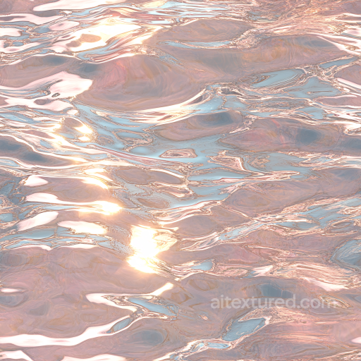 Reflective Liquid Water Surface Seamless Texture with Soft Highlights seamless Water PBR texture