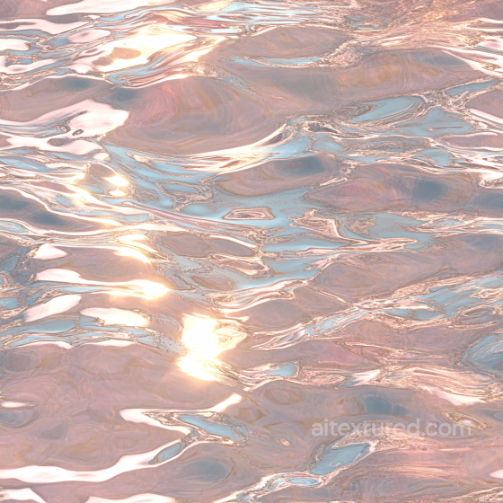 Reflective Liquid Water Surface Seamless Texture with Soft Highlights Water texture preview