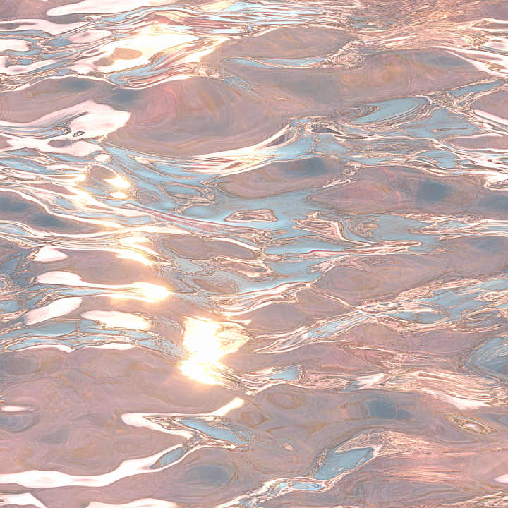 Reflective Liquid Water Surface with Soft Highlights seamless PBR texture preview
