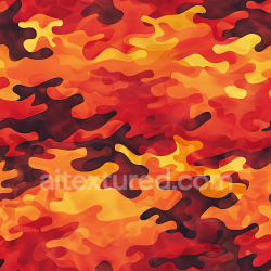 seamless Seamless 3D Fiery Camouflage PBR Texture with Organic Flame-Shaped Patches in Warm Reds and Yellows texture 8k free download PBR