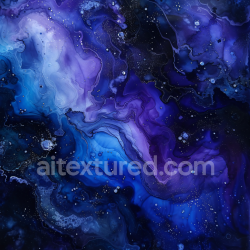 seamless Seamless 3D Alcohol Ink PBR Texture with Deep Blue and Violet Fluid Waves texture 8k free download PBR