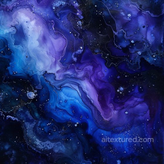 Alcohol Ink PBR Texture with Deep Blue and Violet Fluid Waves Alcohol ink texture preview