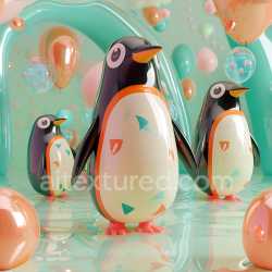 seamless Seamless 3D Inflated Vinyl Panels PBR Texture with Glossy Peach and Mint Colors texture 8k free download PBR