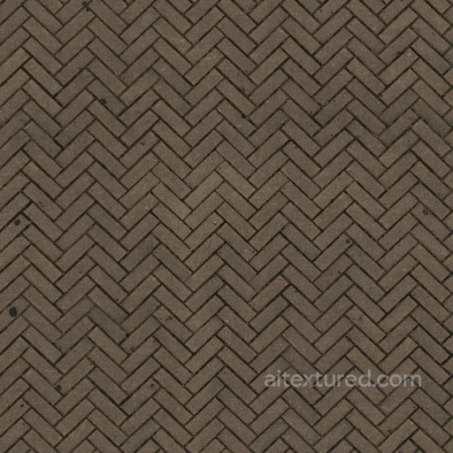 Rough Herringbone Brick seamless Park pavement PBR texture