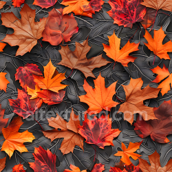 seamless Seamless 3D Autumn Forest Camouflage PBR Texture with Realistic Fallen Leaves and Dark Leaf Outline Pattern texture 8k free download PBR
