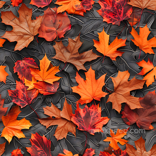 Autumn Forest Camouflage PBR Texture with Realistic Fallen Leaves and Dark Leaf Outline P… seamless Color Camouflage PBR texture