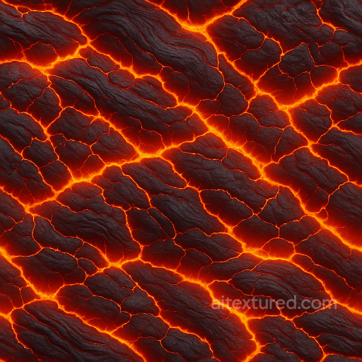 molten lava flow PBR 8K surface seamless Fire PBR texture