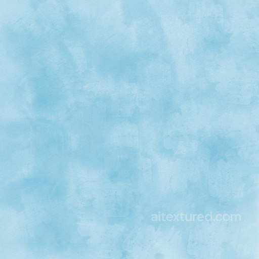 Soft Blue Watercolor Paper Texture with Subtle Brush Strokes seamless Watercolor texture PBR texture
