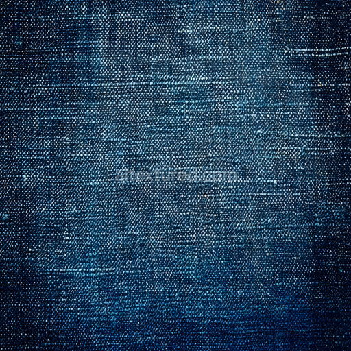 Seamless 3D Cracked Denim Fabric PBR Texture with Worn Blue Weave Pattern