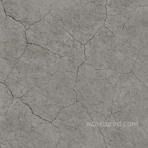 Rough Concrete Wall Surface With Cracked Concrete Details Photorealistic seamless Wall PBR texture