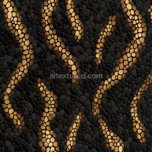 Preview — Seamless 3D PBR texture of exotic reptilian skin with detailed scales and glossy highlights